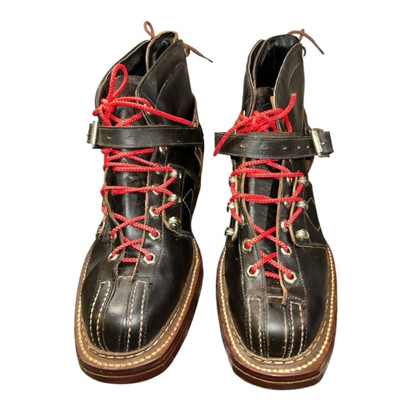 Original Chippewa ski leather boots  UNION STAMPED VINTAGE black/brown size 10.5 - Picture 6 of 15